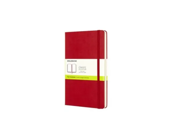Moleskine Plain Classic Notebook Large - Röd