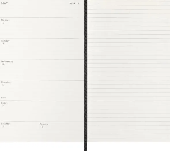 Moleskine Veckokalender L Svart Soft 26/27