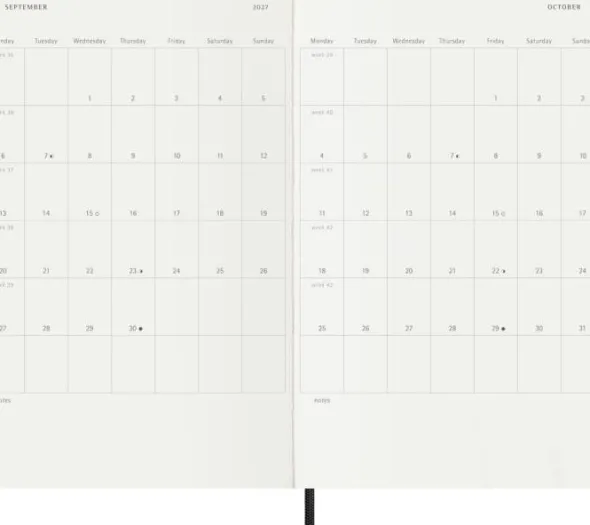 Moleskine Veckokalender L Svart Soft 26/27