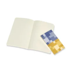 Moleskine Volant Journal Plain Large Forget-Me-Not Blue/Amber Yellow