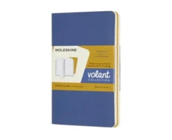 Moleskine Volant Journal Ruled Pocket Forget-Me-Not Blue/Amber Yellow