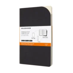 M+ Paper Tab. cahier linjerad large svart