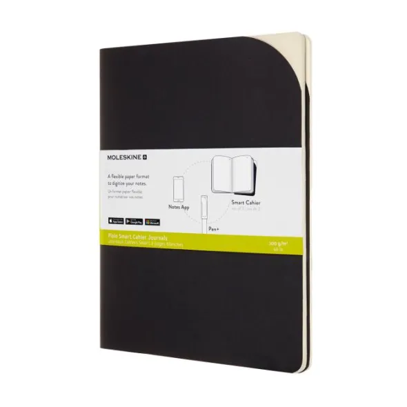 M+ Paper Tab. cahier linjerad XL svart