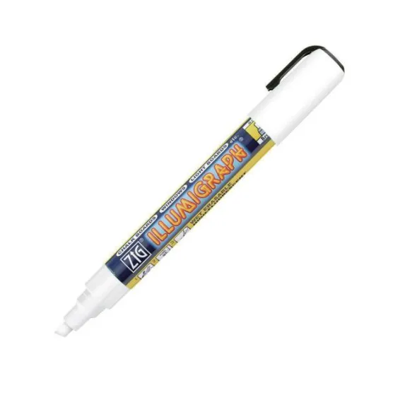 Märkpenna ZIG Illumigraph B 6mm vit