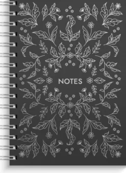 Notebook A5 Silver Flower