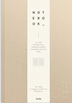 Notebook Textile beige lined A4