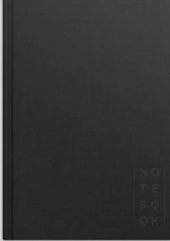 Notebook Textile black lined A5
