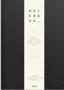 Notebook Textile black unlined A4