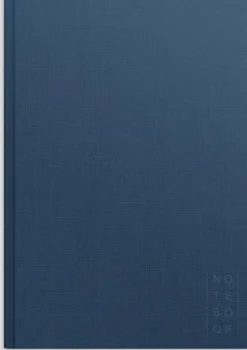 Notebook Textile dark blue lined A4