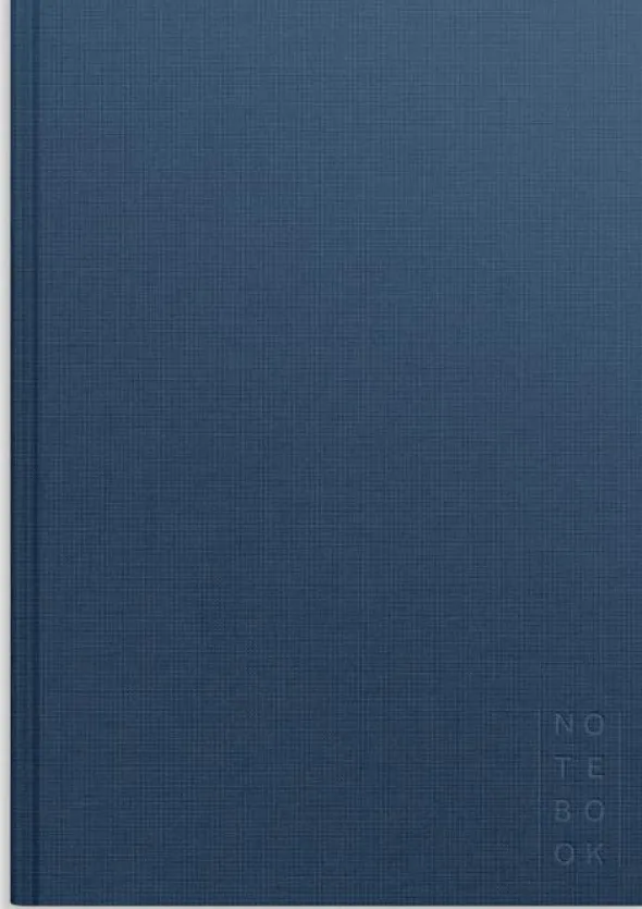 Notebook Textile dark blue lined A4
