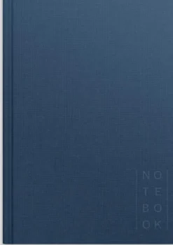 Notebook Textile dark blue lined A5