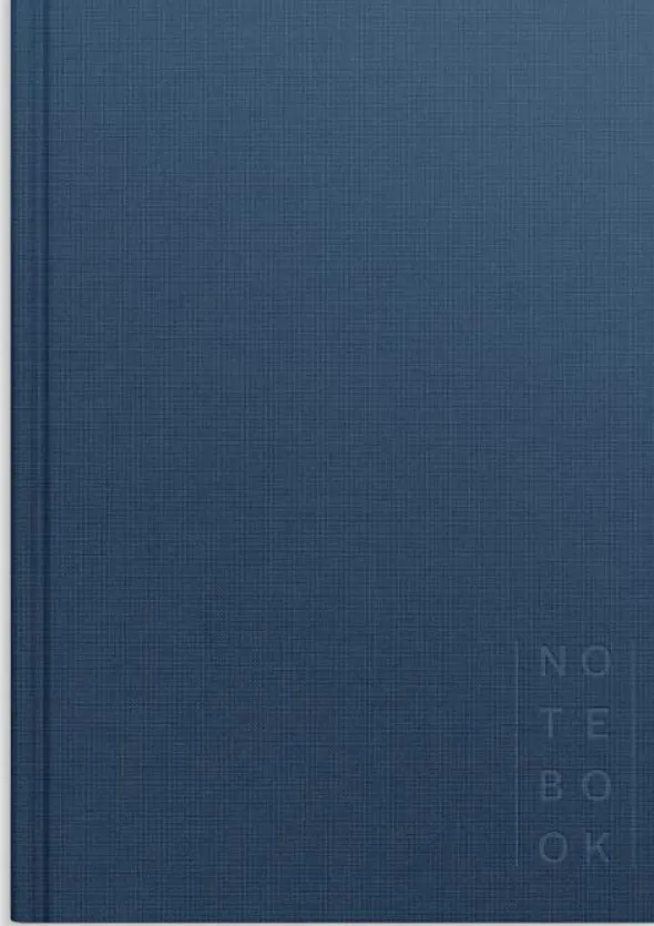 Notebook Textile dark blue lined A5