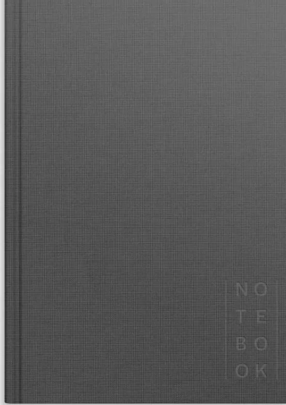 Notebook Textile dark grey lined A5