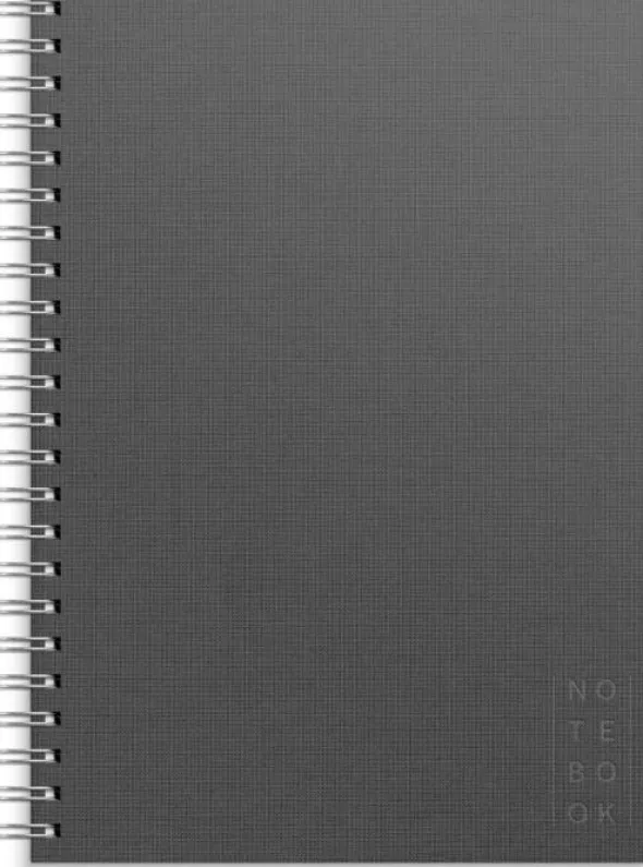 Notebook Textile dark grey lined A4 spiralbunden