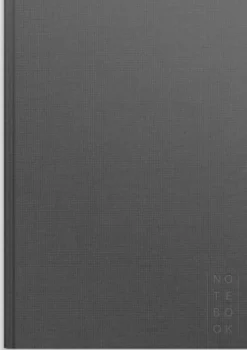 Notebook Textile dark grey unlined A4