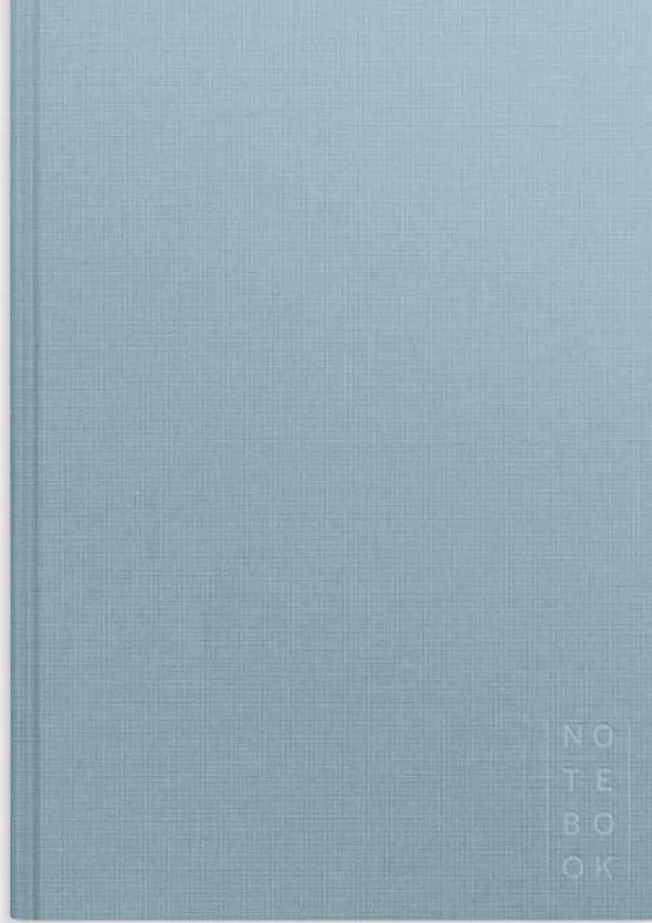Notebook Textile light blue lined A4