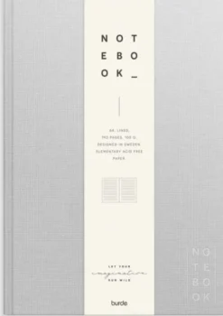Notebook Textile light grey lined A4