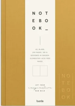 Notebook Textile mustard blank A5