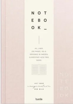 Notebook Textile pink lined A5