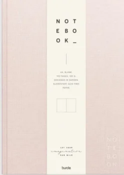 Notebook Textile pink unlined A4
