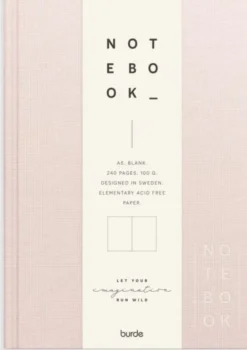 Notebook Textile pink unlined A5