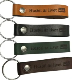 Nyckelring Läder - Husbil är livet