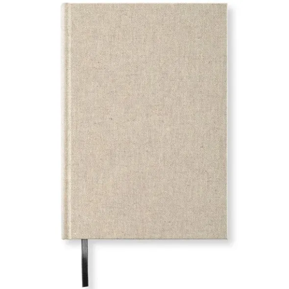 Olinjerad Blank Book A5 - 128 sidor Rough Linen