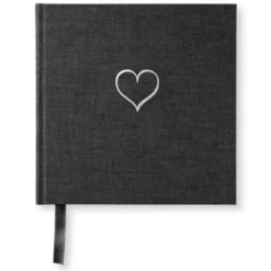 Olinjerad Blank Book Transparent Black