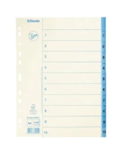 Pappersregister JOPA A4 1-10 vit/blå