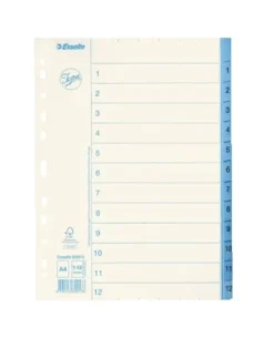 Pappersregister JOPA A4 1-12 vit/blå