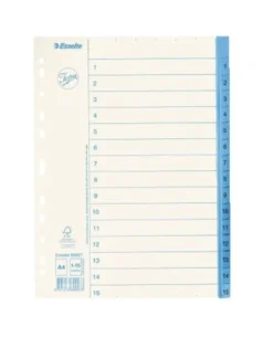 Pappersregister JOPA A4 1-15 vit/blå