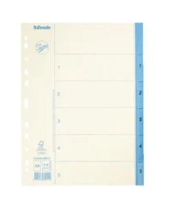 Pappersregister JOPA 1-5 vit/blå