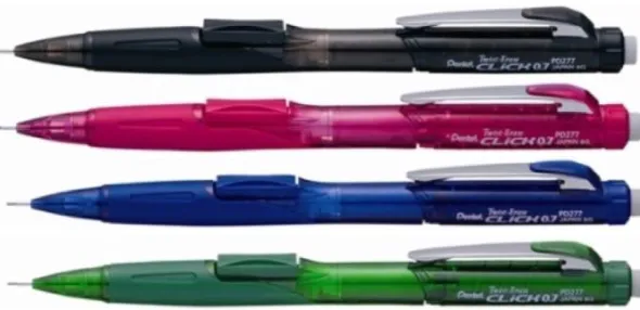 Pentel Stiftpenna Twist-erase Click 0,7mm - Blå
