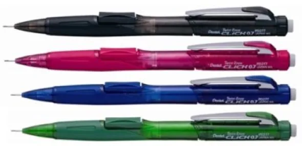 Pentel Twist-erase Click 0,5 mm stift - Blå