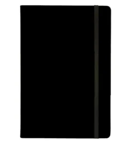 PU Notebook A5 olinjerad Svart