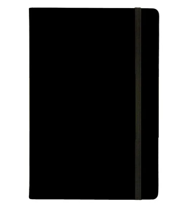 PU Notebook A5 olinjerad Svart