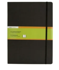 PU Notebook A4 olinjerad Svart