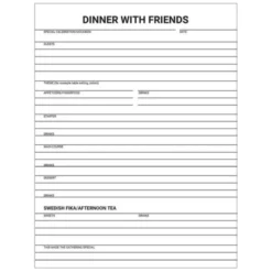 Recipe & Dinner Journal Rough Linen