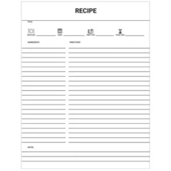 Recipe & Dinner Journal Rough Linen