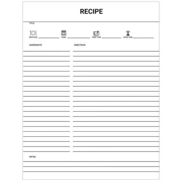 Recipe & Dinner Journal Rough Linen