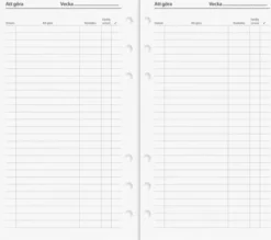 Regent Systemkalender svart skinn 2027