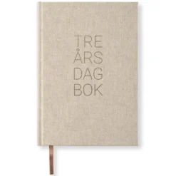 3-årsdagbok A5 Rough Linen