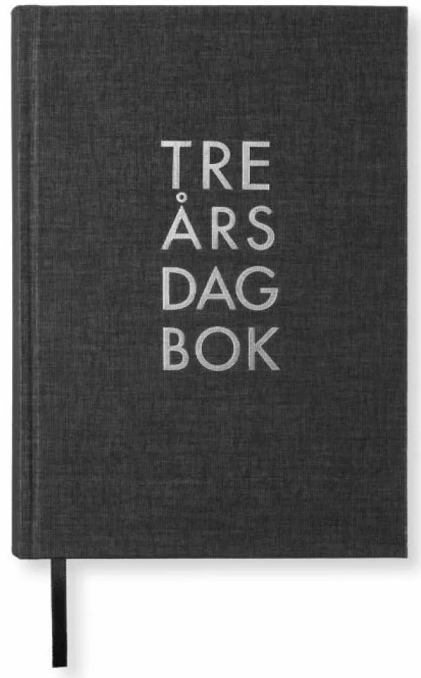 3-årsdagbok A5 Transparent Black