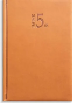 5-årsdagbok Cognac konstläder
