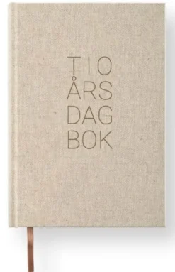 10-årsdagbok - Rough Linen