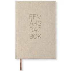 5-årsdagbok Rough Linen