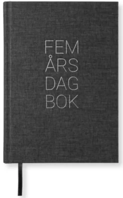 5-årsdagbok Transparent Black