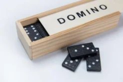 Spel Domino i träask