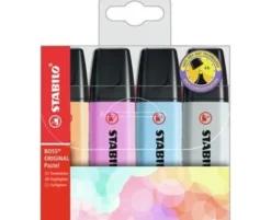 Stabilo Boss 4-pack pastell version 3