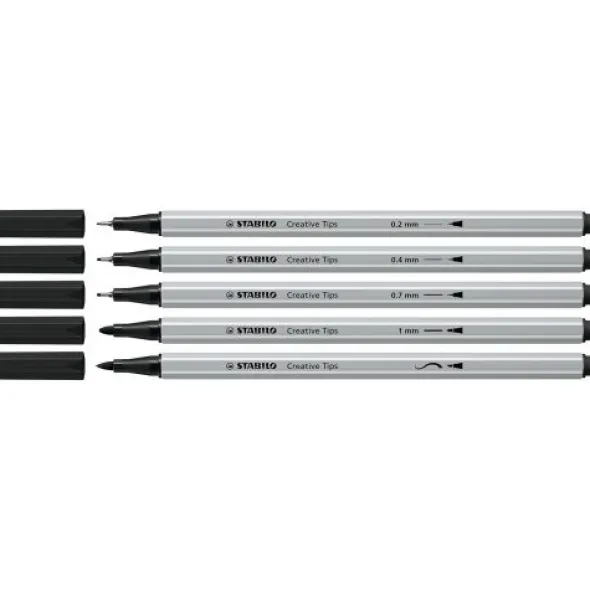 STABILO Creative Tips ARTY 5-pack Svart